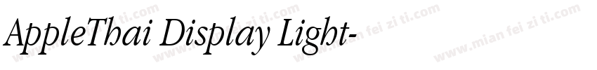 AppleThai Display Light字体转换